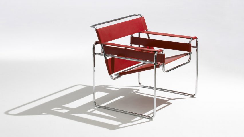 chaise bauhaus rouge marcel breueur modele b3