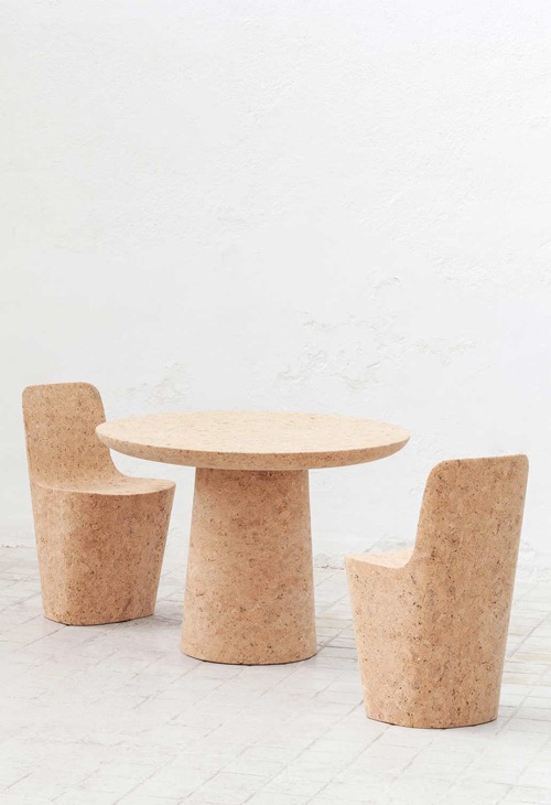 Mobilier contemporain en liège série cork