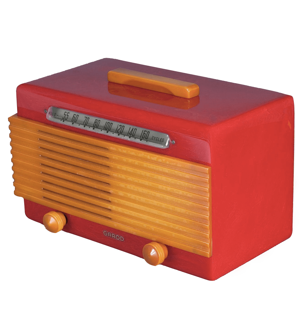 streamline design paquebot radio en bakelite