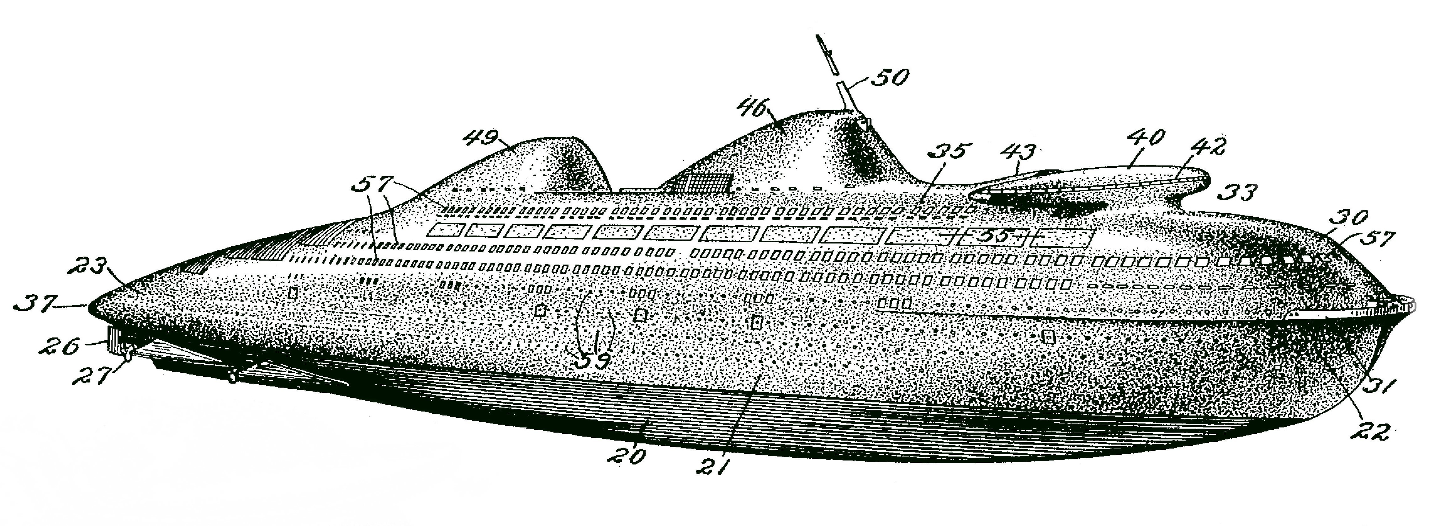 Norman Bel Geddes Ocean liner bateau plaisance