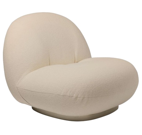 Fauteuil Pacha Pierre Paulin, version beige et piètement doré