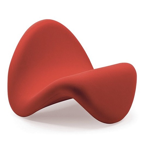 Fauteuil Tongue Lounge Chair F577 de Pierre Paulin, en couleur rouge