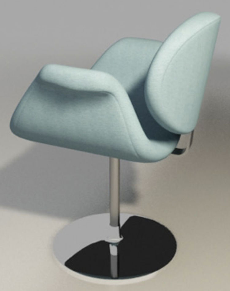 fauteuil tulipe bleu de Pierre Paulin