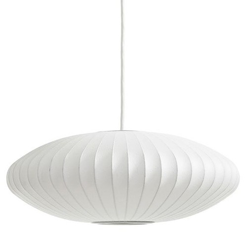 Lampe Nelson Bubble, une suspension blanche du designer George Nelson pour Herman Miller